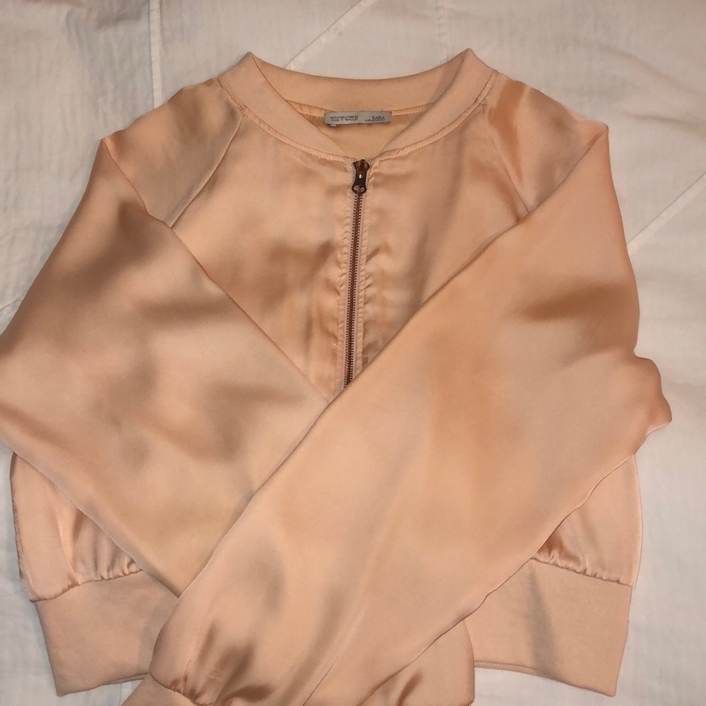 Zara Cropped Bomber Jacket